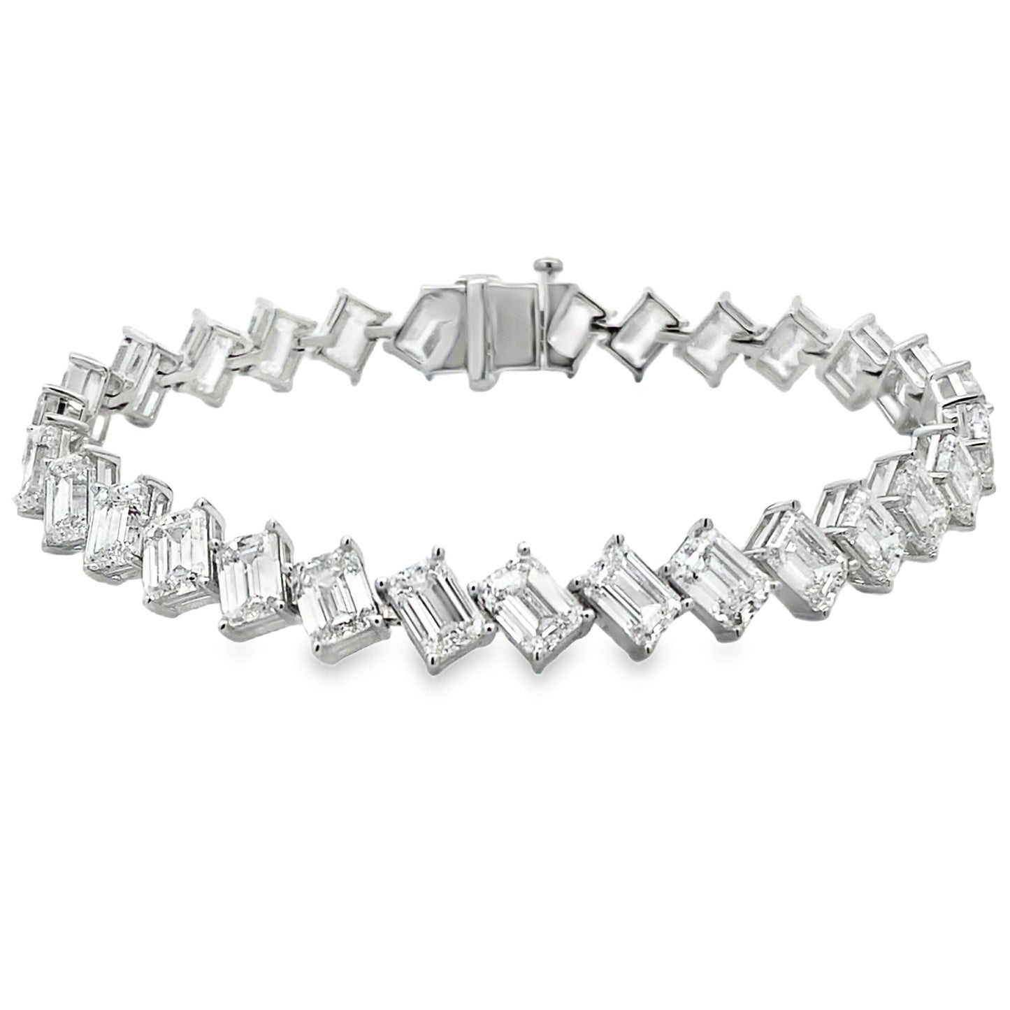 Pulsera de Tenis de Diamantes Cultivados en Laboratorio en Oro Blanco de 14KT