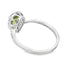 Genuine 1.10ct Peridot Diamond Ring in 14KT White Gold