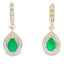 Chalcedony Diamond Dangle Earrings in 10KT Yellow Gold