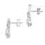 Rose Quartz Diamond Dangle Earrings in 10KT White Gold