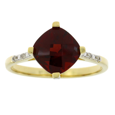 Bague en Diamant de Grenat de 1,25 ct en Or Jaune 10KT