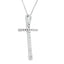 Pendentif croix en diamant de 0,38 ct en or blanc 14KT