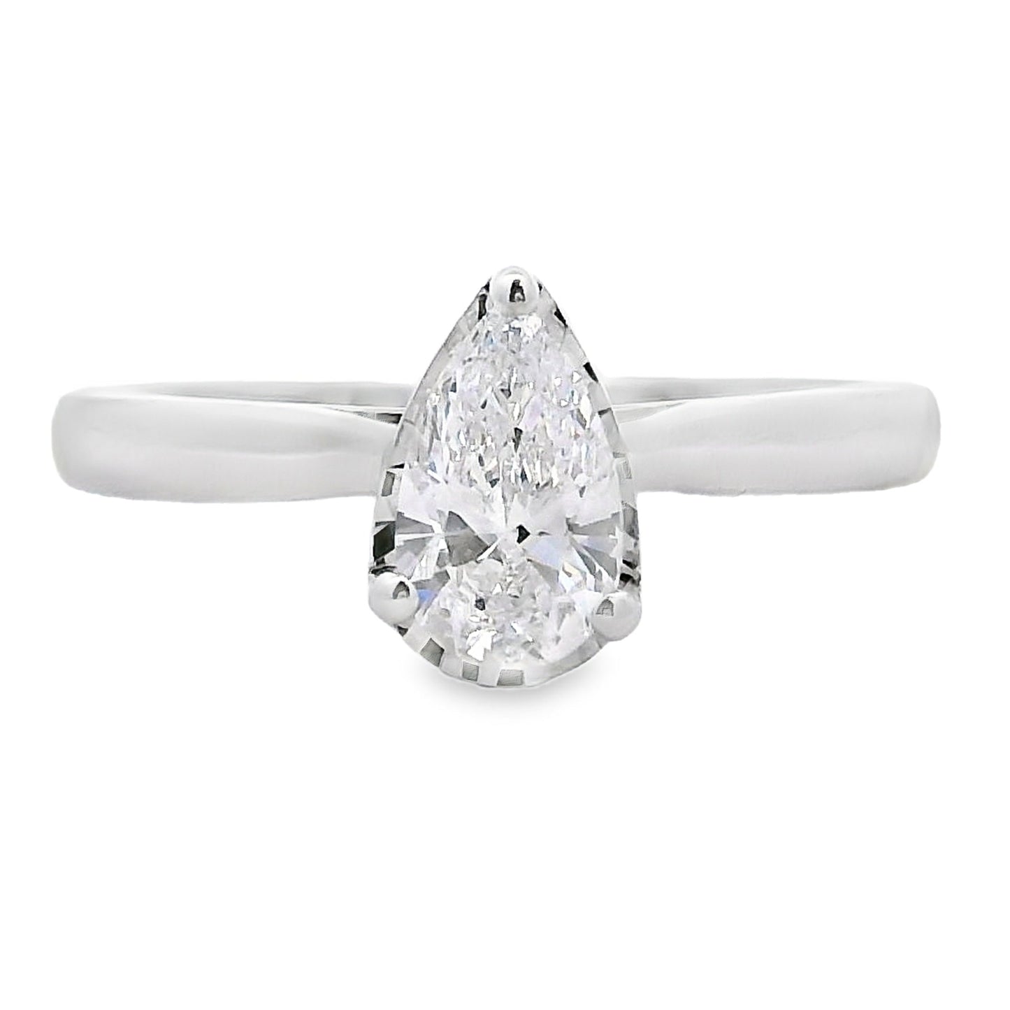 Véritable diamant de 0,50 ct cultivé en laboratoire en or blanc 10KT