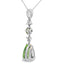2.35ct Peridot and Diamond Pendant in 10KT White Gold