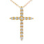 Pendentif religieux croix naturel de 0,55 ct en argent sterling