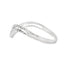 Anillo de banda de moda con diamante de 0.09 quilates en oro blanco de 10KT