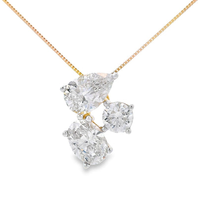 14KT Yellow Gold Lab Grown Diamond Fashion Pendant