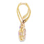 .98ct Pendientes Colgantes de Amatista y Diamante en Oro Amarillo de 10KT