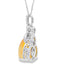 Pendentif en Opale et Diamant de 1,94 ct en Or Jaune 14KT