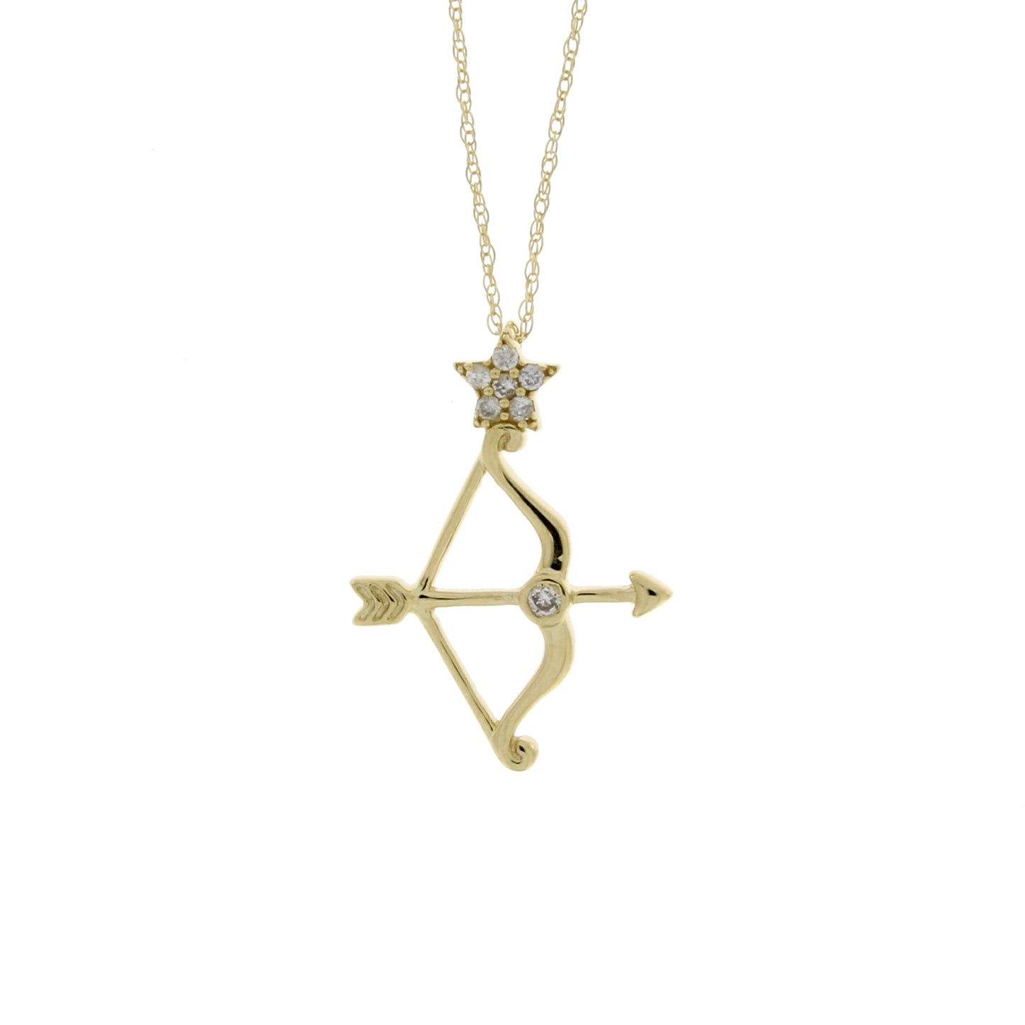 Genuine .07ct Diamond Fashion Pendant in 14KT Yellow Gold