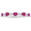 .70ct Ruby Diamond Wedding Band Ring in 10KT White Gold