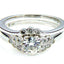 Bague de fiançailles antique de 0,90 ct en or blanc 14KT