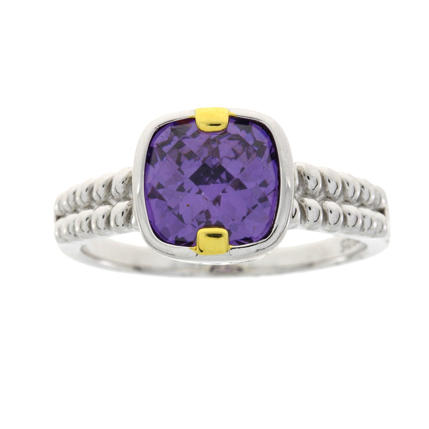 Anillo de Circonio Cubico Genuino en Plata Esterlina