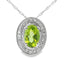 .52ct Colgante de Peridoto y Diamante en Oro Blanco de 10KT