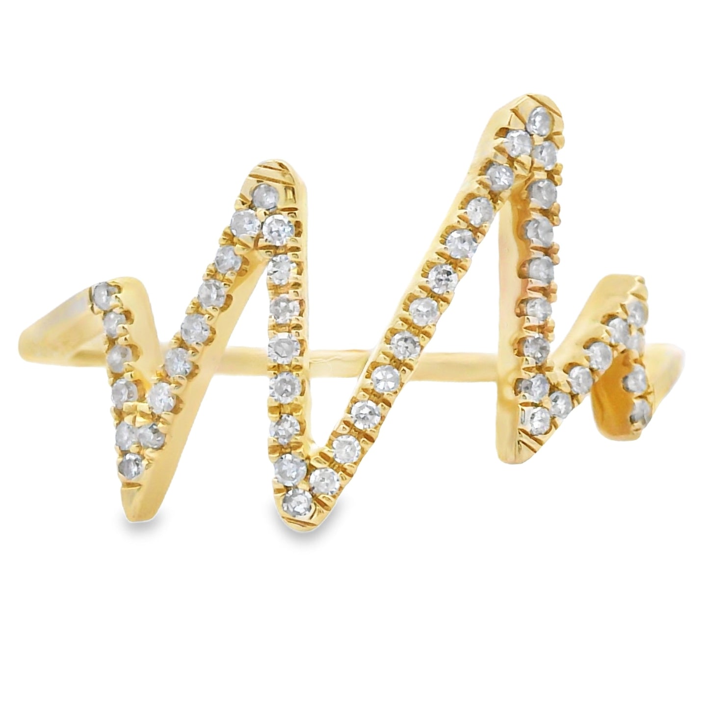 Bague en diamant naturel de 0,15 ct en or jaune 14KT