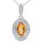 .48ct Citrine and Diamond Pendant in 10KT White Gold
