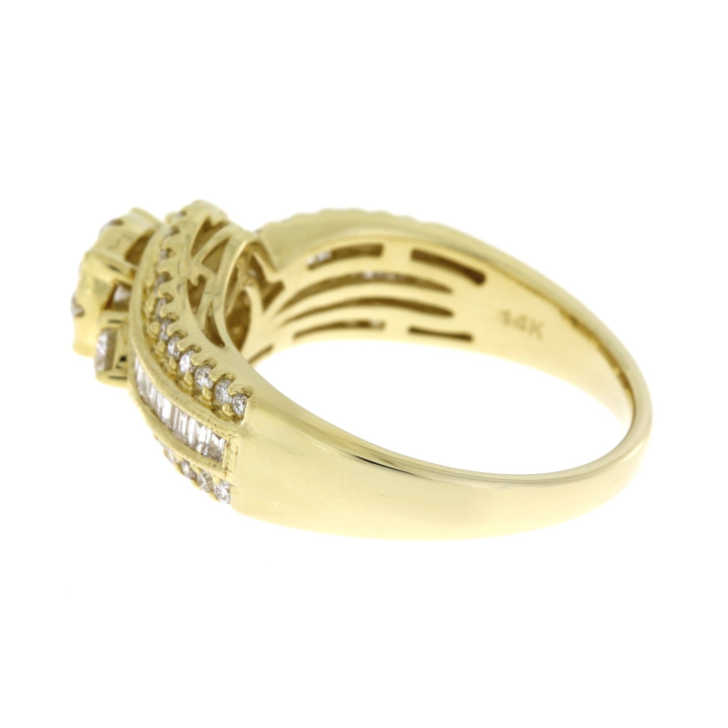 Genuine 1.00ct Diamond Engagement Ring in 14KT Yellow Gold