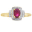 Genuine .65ct Ruby and Diamond Ring in 10KT Yellow Gold