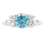 Bague de fiançailles en diamant cultivé en laboratoire de 1,85 ct en or blanc 14KT