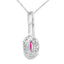 .61ct Ruby and Diamond Pendant in 10KT White Gold