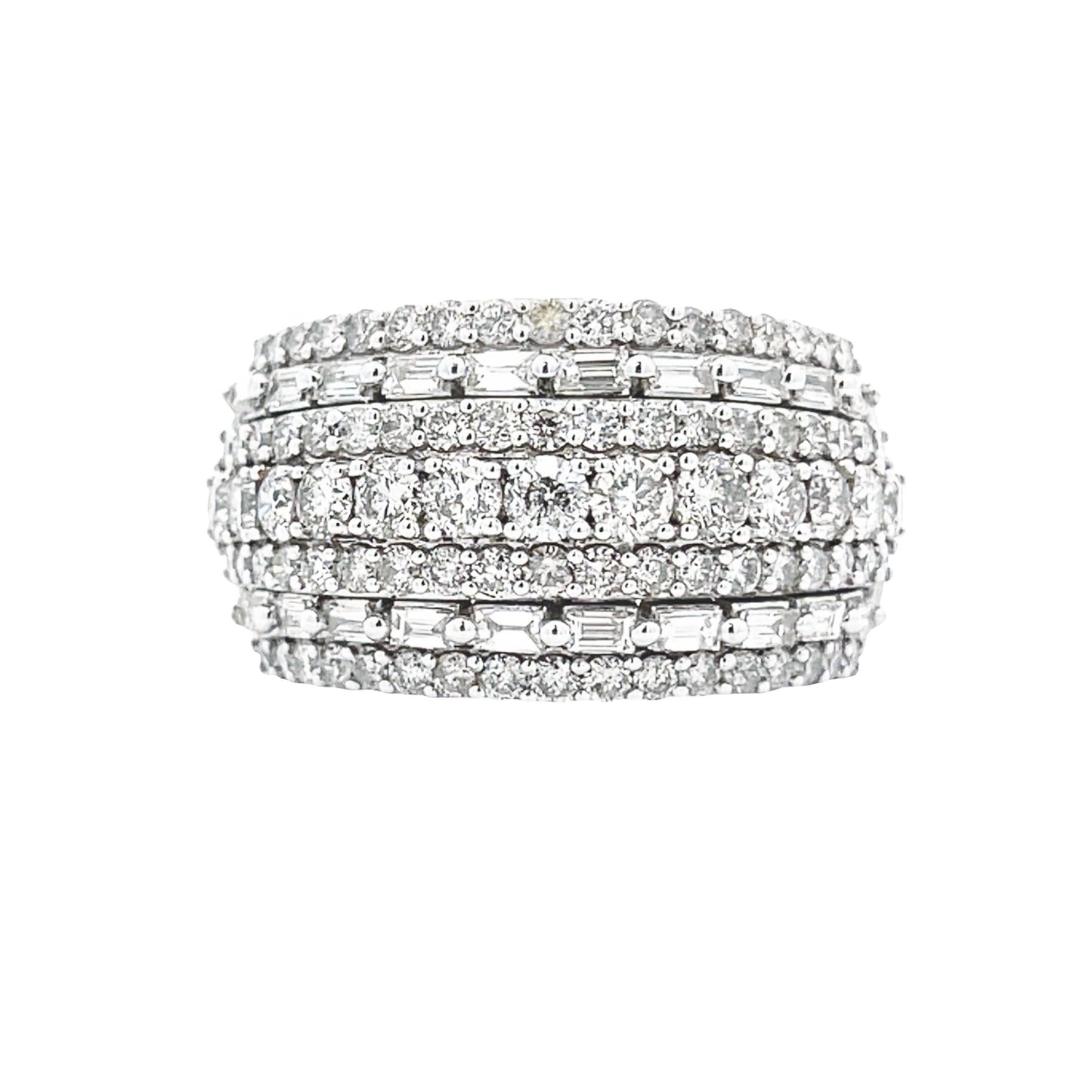 Bague de mariage en diamant de 3,00 ct en or blanc 10KT