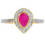 Genuine .54ct Ruby Diamond Ring in 10KT Yellow Gold