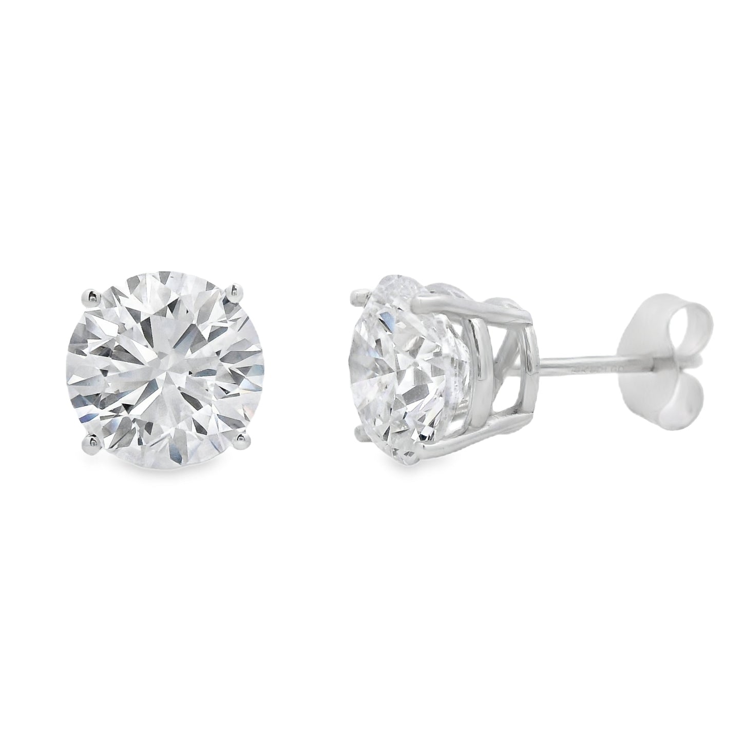 Boucles d'oreilles en diamant lab grown de 3,00 ct en or blanc 14KT