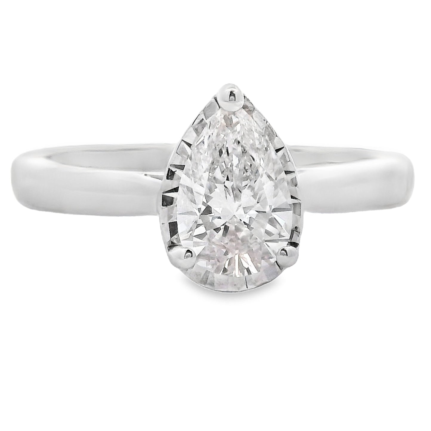Diamant de laboratoire de 0,75 ct en or blanc 10KT