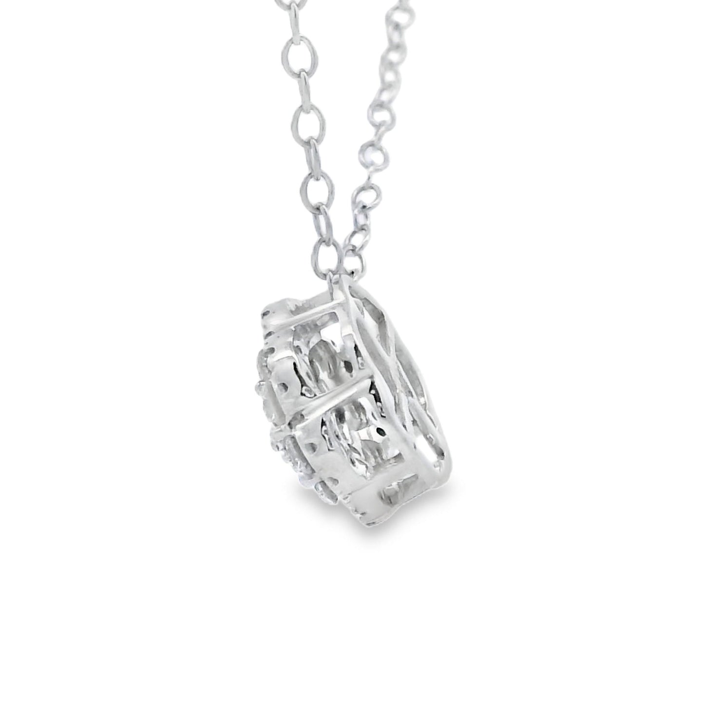 Colgante de moda de diamante natural de 0.25 ct en oro blanco de 10KT