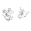Natural Cubic Zirconia Flower Earrings in Sterling Silver