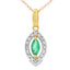 .21ct Emerald Diamond Pendant in 10KT Yellow Gold