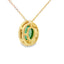 .46ct Emerald and Diamond Pendant in 10KT Yellow Gold