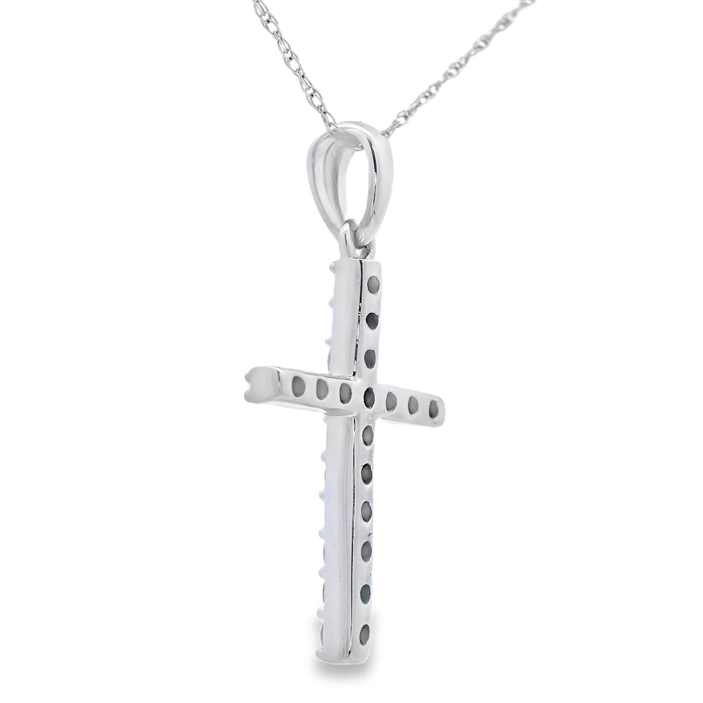 .30ct Diamond Cross Pendant in 14KT White Gold