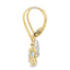 Boucles d'oreilles pendantes en diamant aquamarine en or jaune 10KT
