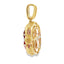 Pendentif en rubis et diamants de 2,80 ct en or jaune 14KT