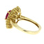 Genuine 2.05ct Ruby and Diamond Ring in 10KT Yellow Gold