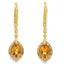 1.88ct Citrine Diamond Dangle Earrings in 10KT Yellow Gold