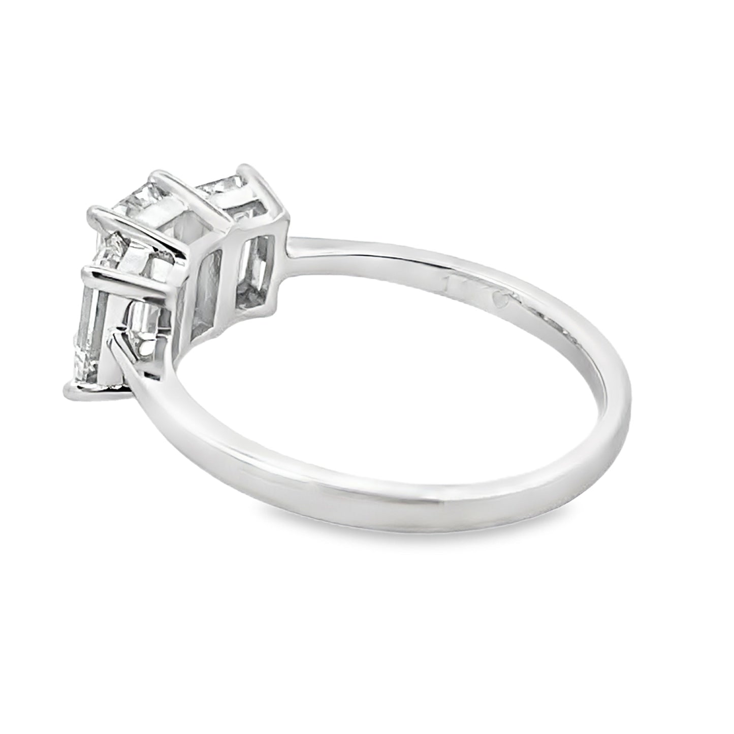 2.00ct Lab Grown Diamond 3 Stone Ring in 14KT White Gold