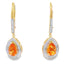 Boucles d'oreilles pendantes en améthyste et diamant de 0,88 ct en or jaune 10KT