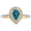 .54ct Anneau en Topaze Bleue de Londres et Diamant en Or Jaune 10KT