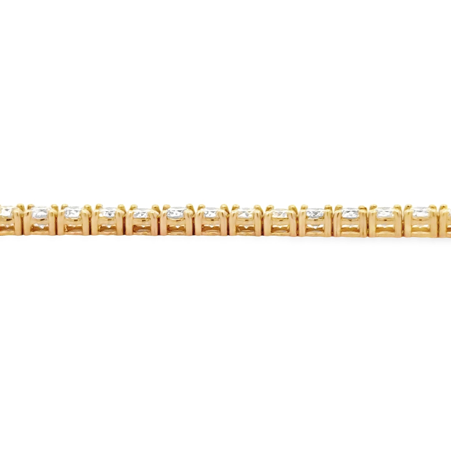 Bracelet de tennis en diamant naturel de 5,50 ct en or jaune 18KT