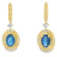 Boucles d'oreilles pendantes en diamant saphir en or jaune 10KT