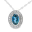 London Blue Topaz Pendant in 10KT White Gold