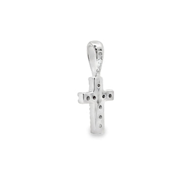 .03ct Diamond Cross Pendant in 10KT White Gold