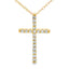 .13ct Colgante de Cruz de Diamante en Oro Amarillo de 14KT