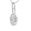 Colgante de Diamante de Aguamarina en Oro Blanco de 10KT