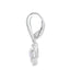 Boucles d'oreilles pendantes en diamant de quartz rose en or blanc 10KT