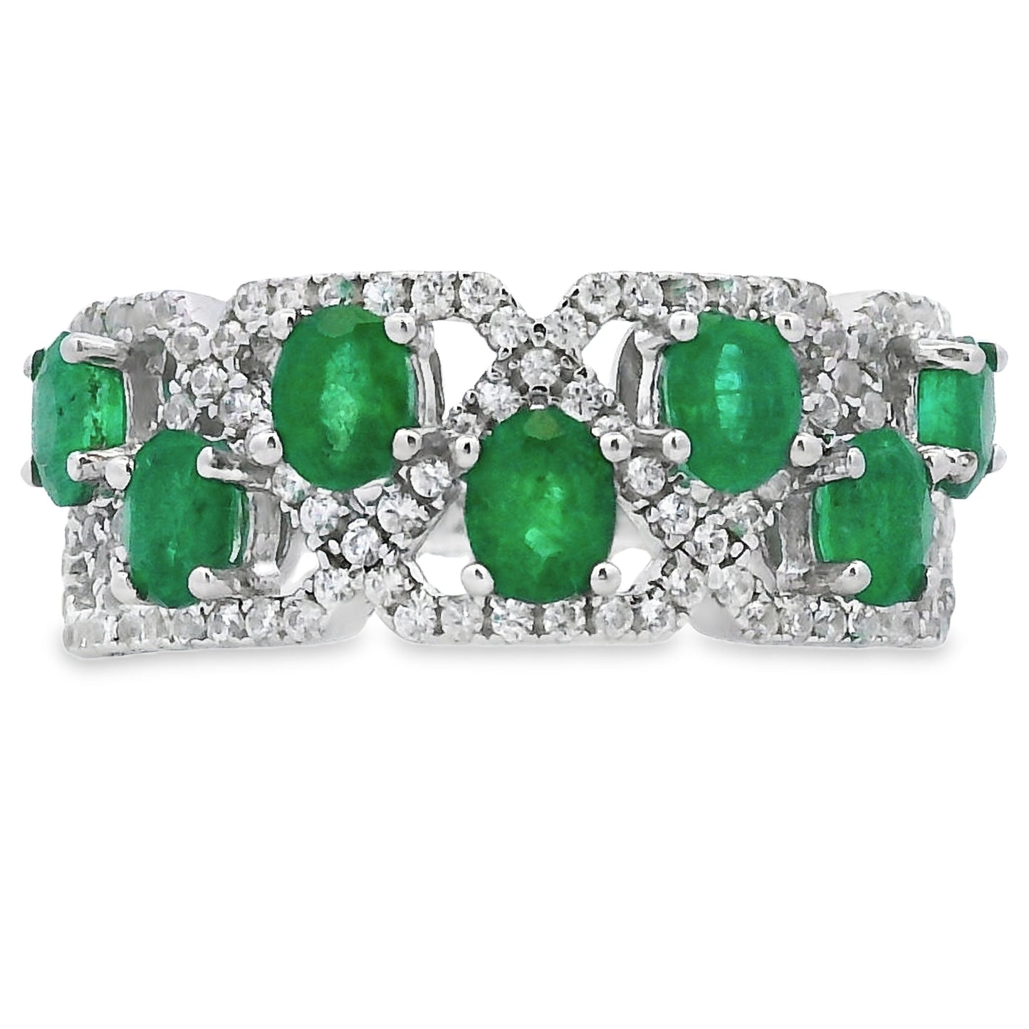 Bague en Zircon Émeraude Naturel de 1,82 ct en Argent Sterling