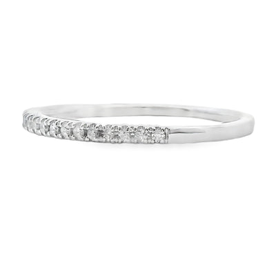 Bague de mariage en diamant de .13ct en or blanc 10KT