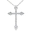 Pendentif croix en diamant de 0,16 ct en or blanc 14KT